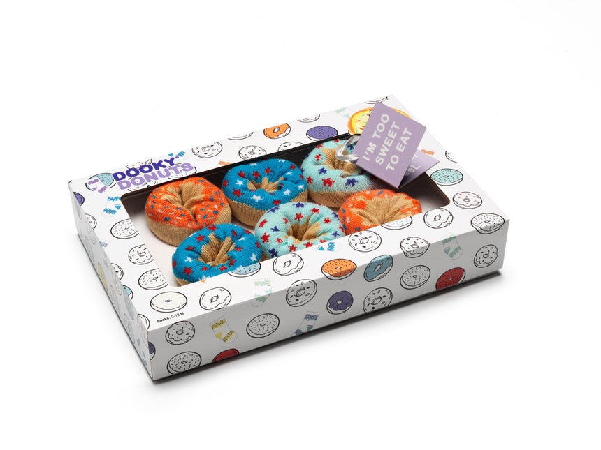 Dooky Babysocken Donut Blaubeere Orange 3 Paar