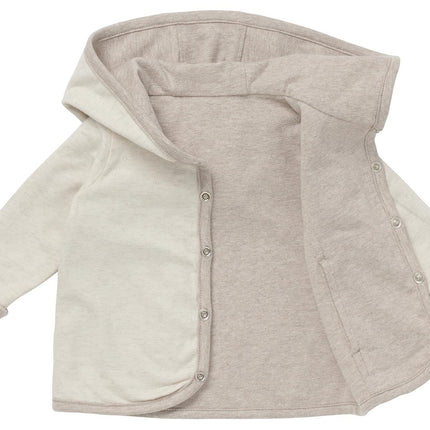 Noppies Baby Strickjacke Rev Bonny Taupe Melange Zweiseitig