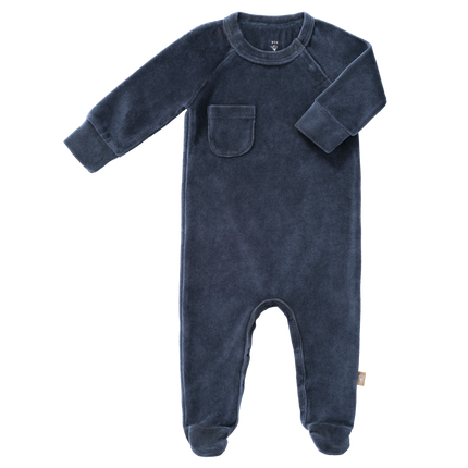 Fresk Baby-Pyjama-Velours mit Fuß Indigo