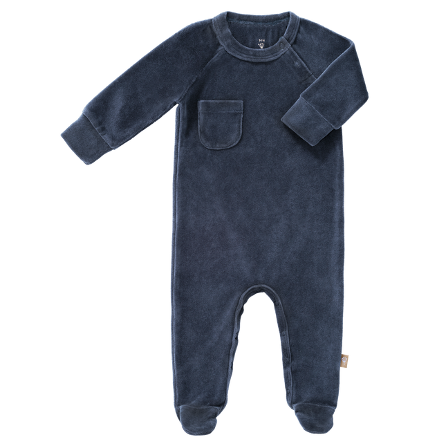 Fresk Baby-Pyjama-Velours mit Fuß Indigo