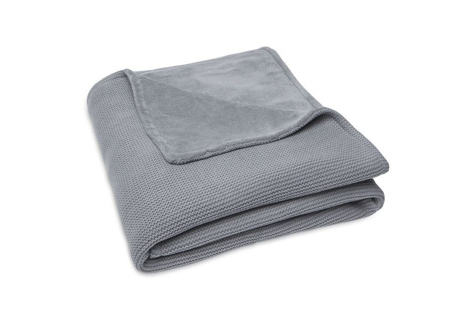 Jollein Bettdecke Basic Knit Stone Grey/Fleece 100x150cm