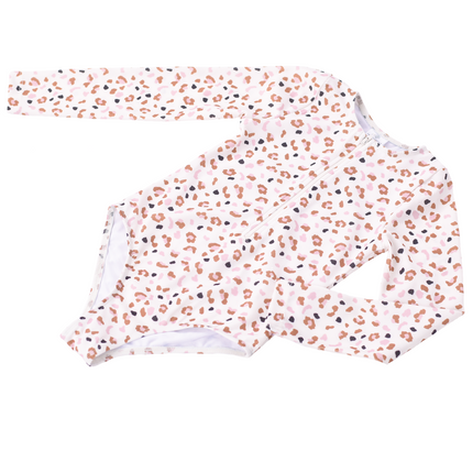 Swim Essentials UV-Badeanzug Panther Print Off White Kahki
