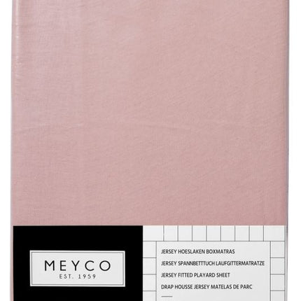 Meyco Spannbetttuch Jersy Box Matratze Altrosa 75x95cm