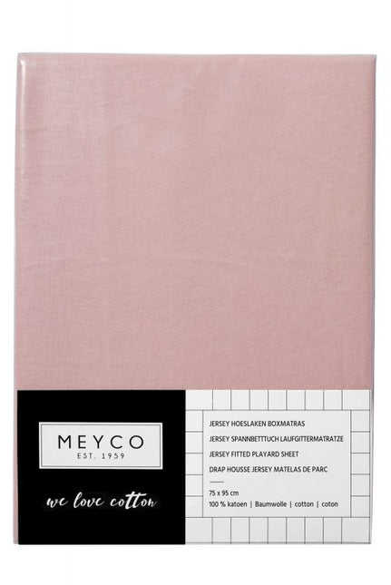 Meyco Spannbetttuch Jersy Box Matratze Altrosa 75x95cm