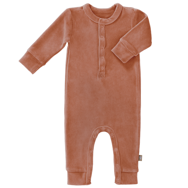 Fresk Baby-Pyjama, Velours, Ash Rose