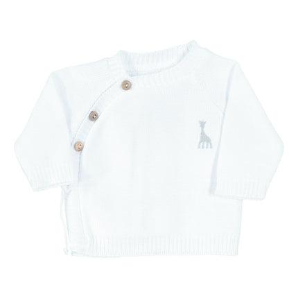 Sophie de Giraf Baby-Cardigan, Wickel-Cardigan, Weiß