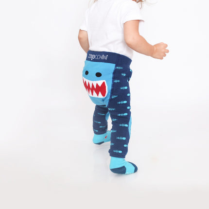 Zoocchini Baby-Legging Sherman The Shark inklusive Socken 6/12 Monate