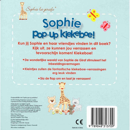 Sophie de Giraf Babybuch-Popup-Broschüre: Peekaboo!