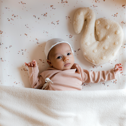 Yumi Baby Spannbetttuch Cot Cherry Blossom 60x120cm