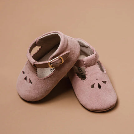 Baby Dutch Baby Schuhe Evi Rosa Wildleder