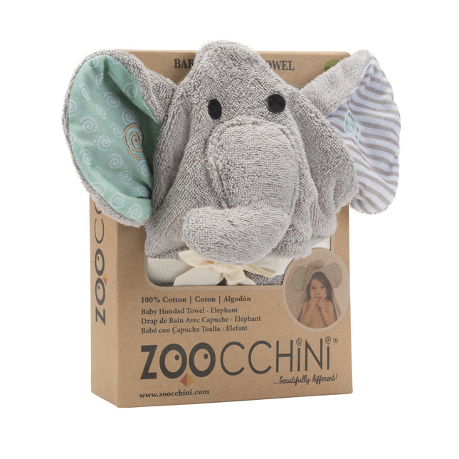 Zoocchini Bademantel Baby Elli der Elefant aus Baumwolle