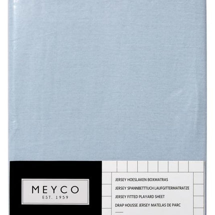 Meyco Spannbetttuch Jersy Box Matratze Hellblau 75x95cm