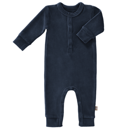 Fresk Baby-Pyjama, Velours, Indigo