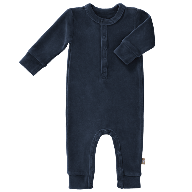 Fresk Baby-Pyjama, Velours, Indigo