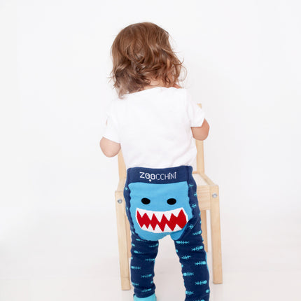 Zoocchini Baby-Legging Sherman The Shark inklusive Socken 6/12 Monate