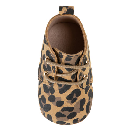 <tc>Baby Dutch</tc> Babyschuhe mit Schnürsenkeln Leopard