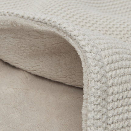 Jollein Wiegedecke Basic Knit Nougat/Fleece 75x100cm