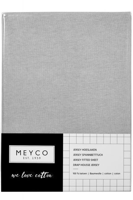 Meyco Spannbetttuch Jersey Hellgrau 70x140/150 cm