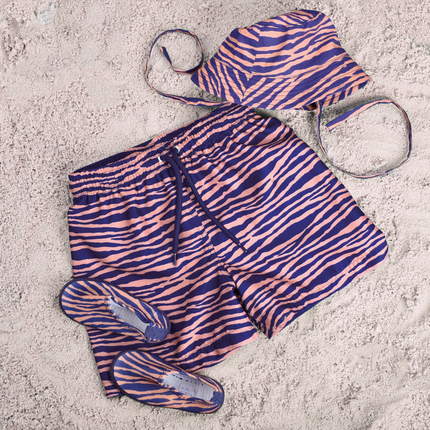 Swim Essentials Sonnenhut Baby Zebra Streifen Blau