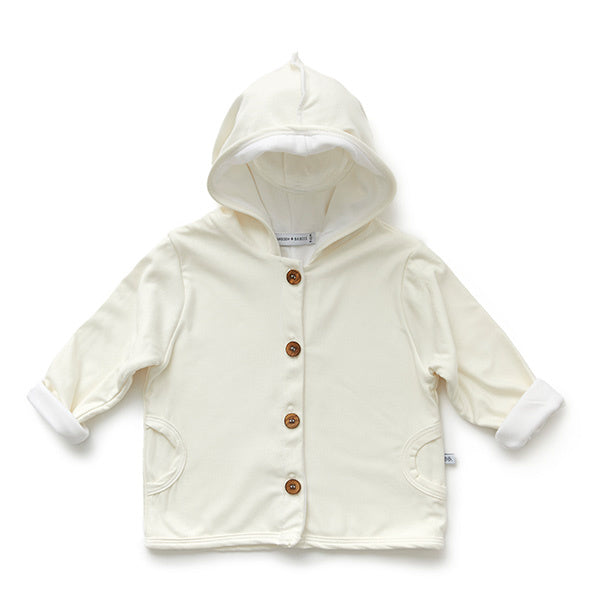 Bamboom Baby Kapuzenjacke in Creme