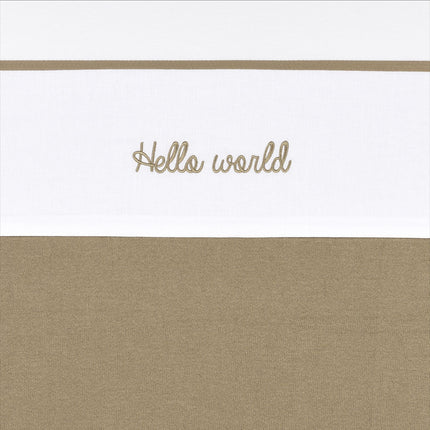 Meyco Bettlaken Hello World Taupe 100X150cm