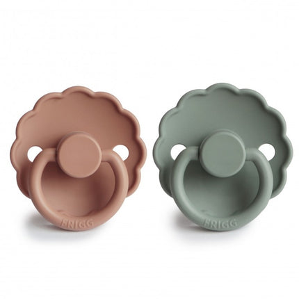 Frigg Schnuller Größe 2 Daisy Lilypad/Rose Gold Silikon 2er-Pack