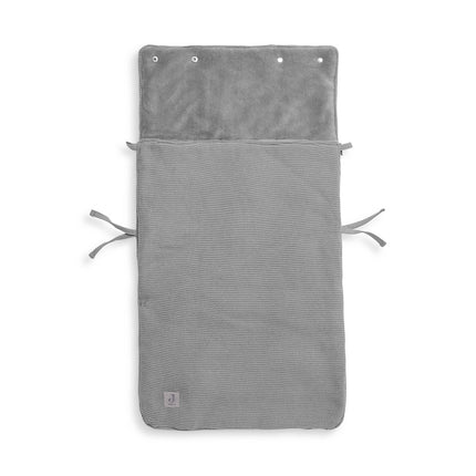 Jollein Fußsack-Autositz Gruppe 0+ 3/5 Punkte Basic Knit Stone Grey