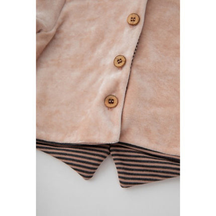 Bamboom Baby-Cardigan mit Kapuze, Samtrosa