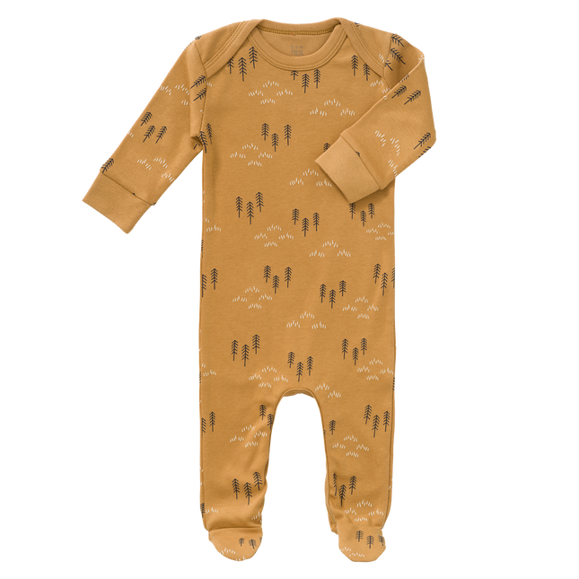 Fresk Baby Pyjamas Holz mit Füßen Fichte Gelb