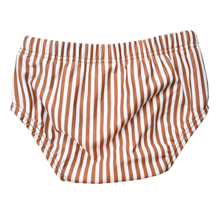 Slipstop Badehose Kind Cognac gestreift Mädchen