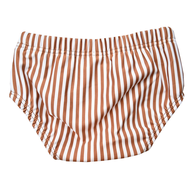 Slipstop Badehose Kind Cognac gestreift Mädchen