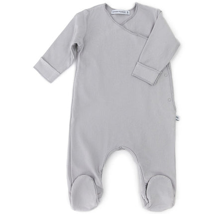 Bamboom Playsuit mit Füßen Grau/Elfenbein