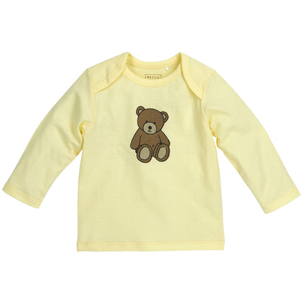 Meyco Baby Schlafanzug 2St Teddybär Weich Gelb