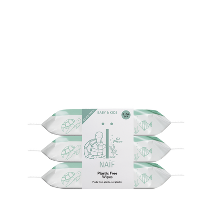 Naif Baby-Feuchttücher Plastikfrei 54St 3er Pack
