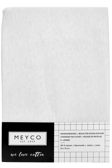 Meyco Wickelauflagenbezug Basic Jersey Weiß