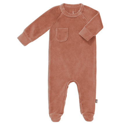 Fresk Baby-Pyjama-Velours mit Fuß Ash Rose