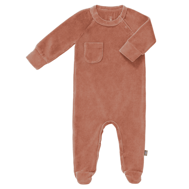 Fresk Baby-Pyjama-Velours mit Fuß Ash Rose