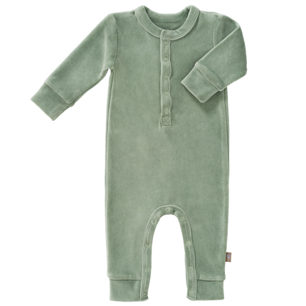 Fresk Baby-Pyjama Velours Waldgrün