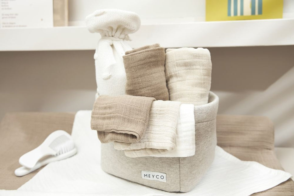 Meyco Mundtuch 3er-Pack Offwhite/Soft Sand/Taupe 30X30cm