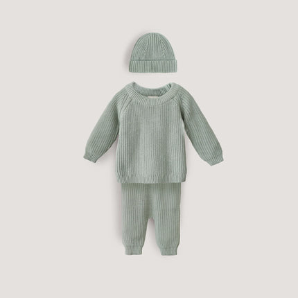 Mushie Baby Hose Chunky Knit Light Mint