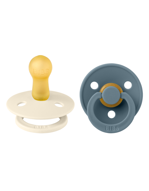 BIBS Schnuller Größe 1 Latex Elfenbein/Petrol 2Stk.