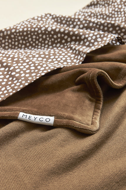 Meyco Wiegendecke Velvet Knit Basic Chocolate