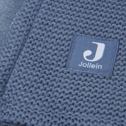 <tc>Jollein</tc> Bettdecke Basic Knit Jeans Blau/Fleece 100x150cm