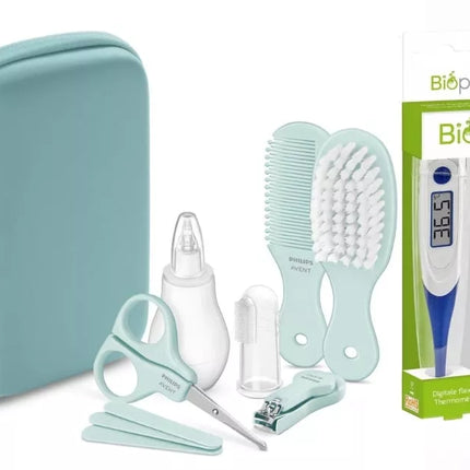 Philips Avent Pflegeset Baby Mint mit Biopax Thermometer