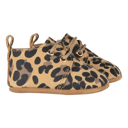 <tc>Baby Dutch</tc> Babyschuhe mit Schnürsenkeln Leopard