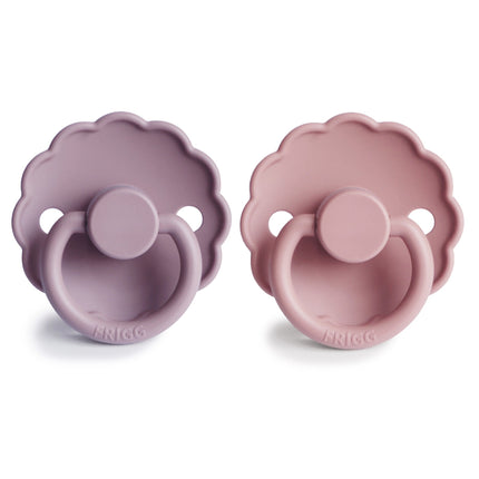 Frigg Schnuller Größe 2 Daisy Baby Pink/Soft Lilac Silikon 2er-Pack