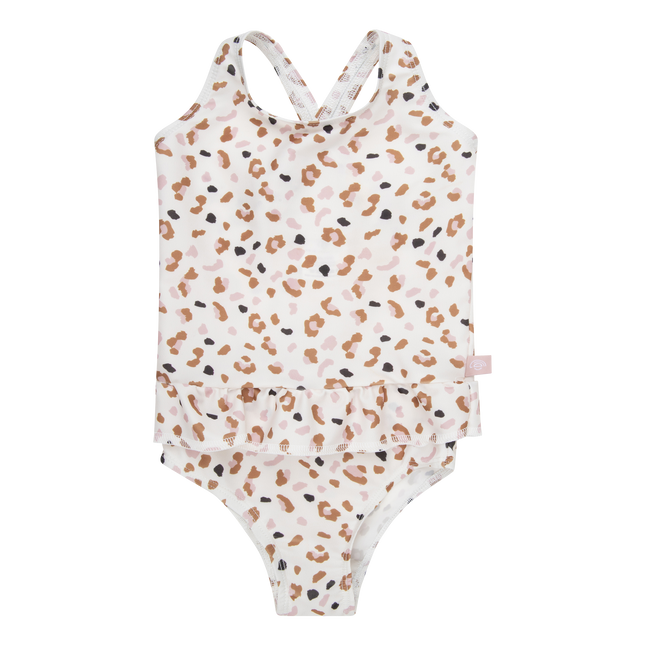 Swim Essentials Badeanzug Child Panther Print Off White Kahki