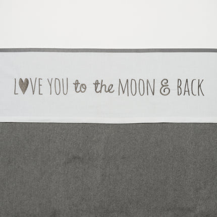 Meyco Bettlaken Love You To The Moon & Back Grau