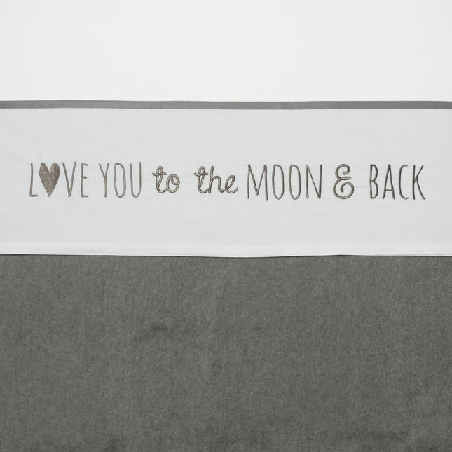 Meyco Bettlaken Love You To The Moon & Back Grau