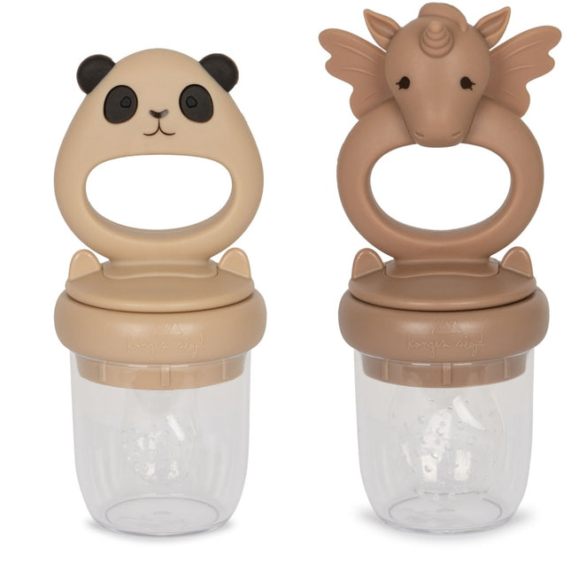 Konges Slojd Baby-Besteck-Set Einhorn und Panda 2tlg.